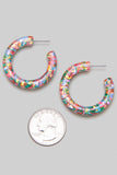 Pastel Confetti Hoop Earrings