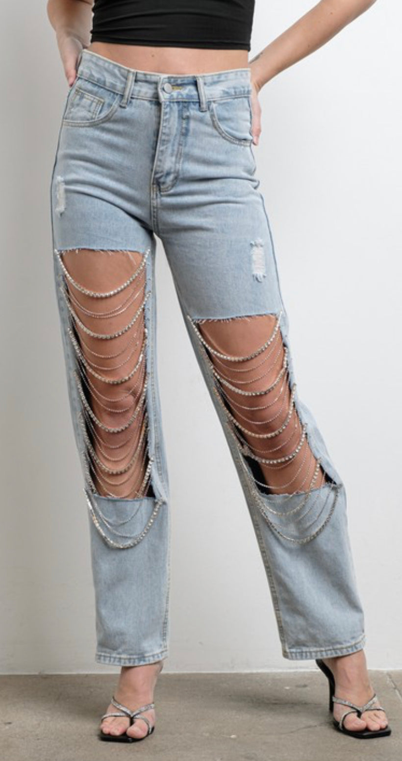 Rhinestone Jeans 